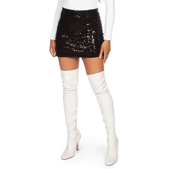 Tipsy Elves Dresses & Skirts - TIPSY ELVES BLACK SEQUIN HIGH RISE MINI SKIRT Women Plus Size 1X NEW WITH TAGS!!